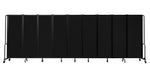 NPS ROBO Series Flexible Room Divider 9 Sections, PET Panels - 6'H x 17' 6