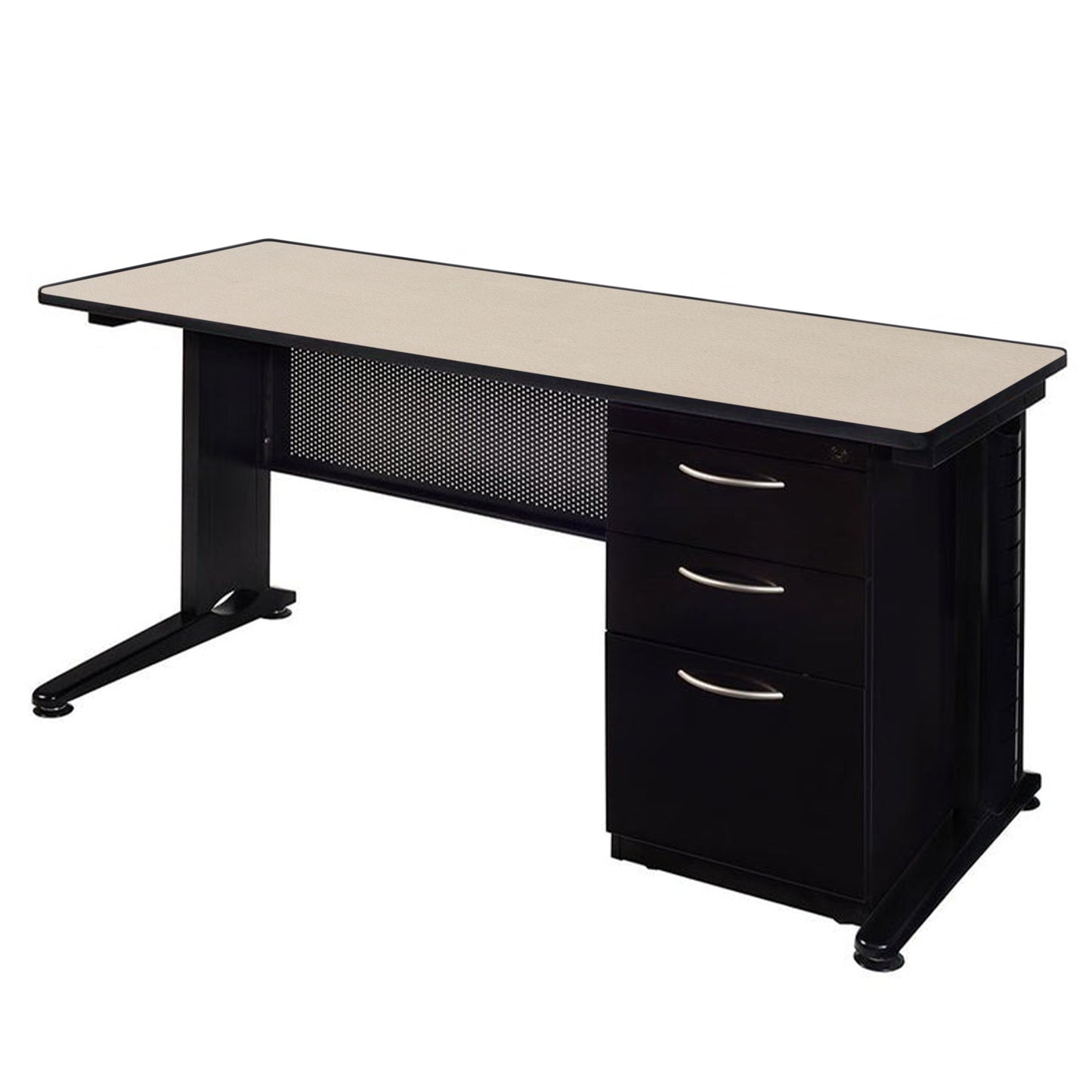 Regency Fusion 60" x 24" Teachers Desk with Single Pedestal Drawer Unit