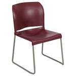 HERCULES Series Full Back Contoured Stack Chair with Gray Powder Coated Sled Base - 880 lb. Capacity by Flash Furniture
