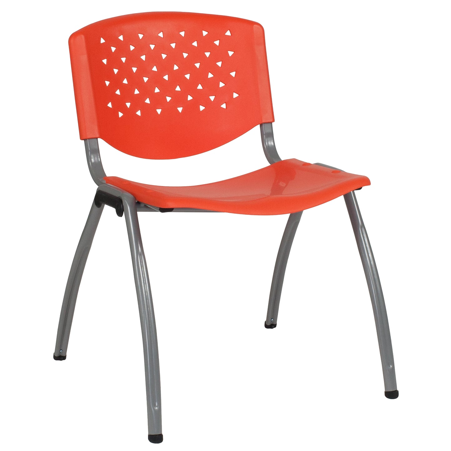 HERCULES Series Plastic Stack Chair with Titanium Gray Powder Coated Frame - 880 lb. Capacity by Flash Furniture