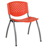 HERCULES Series Plastic Stack Chair with Titanium Gray Powder Coated Frame - 880 lb. Capacity by Flash Furniture