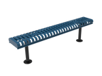 MyTcoat - Rolled Edges Outdoor Bench without Back 6' L - Surface Mount (MYT-BRE06-23)
