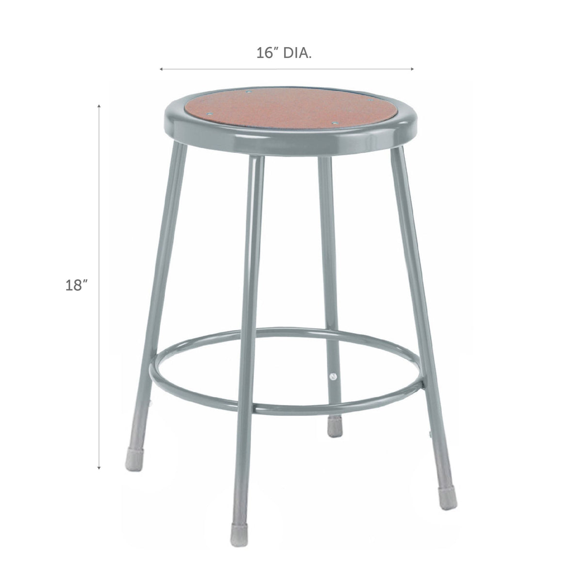 Diversified Woodcrafts Apprentice Stool Heavy-Duty Industrial Welded Metal 18"H (DIV-S-18)
