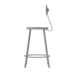 Diversified Woodcrafts Steel Stool with Backrest - 24