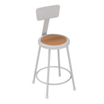 Diversified Woodcrafts Steel Stool with Backrest - 24
