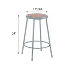 Diversified Woodcrafts Hardboard Seat Steel Stool - 24