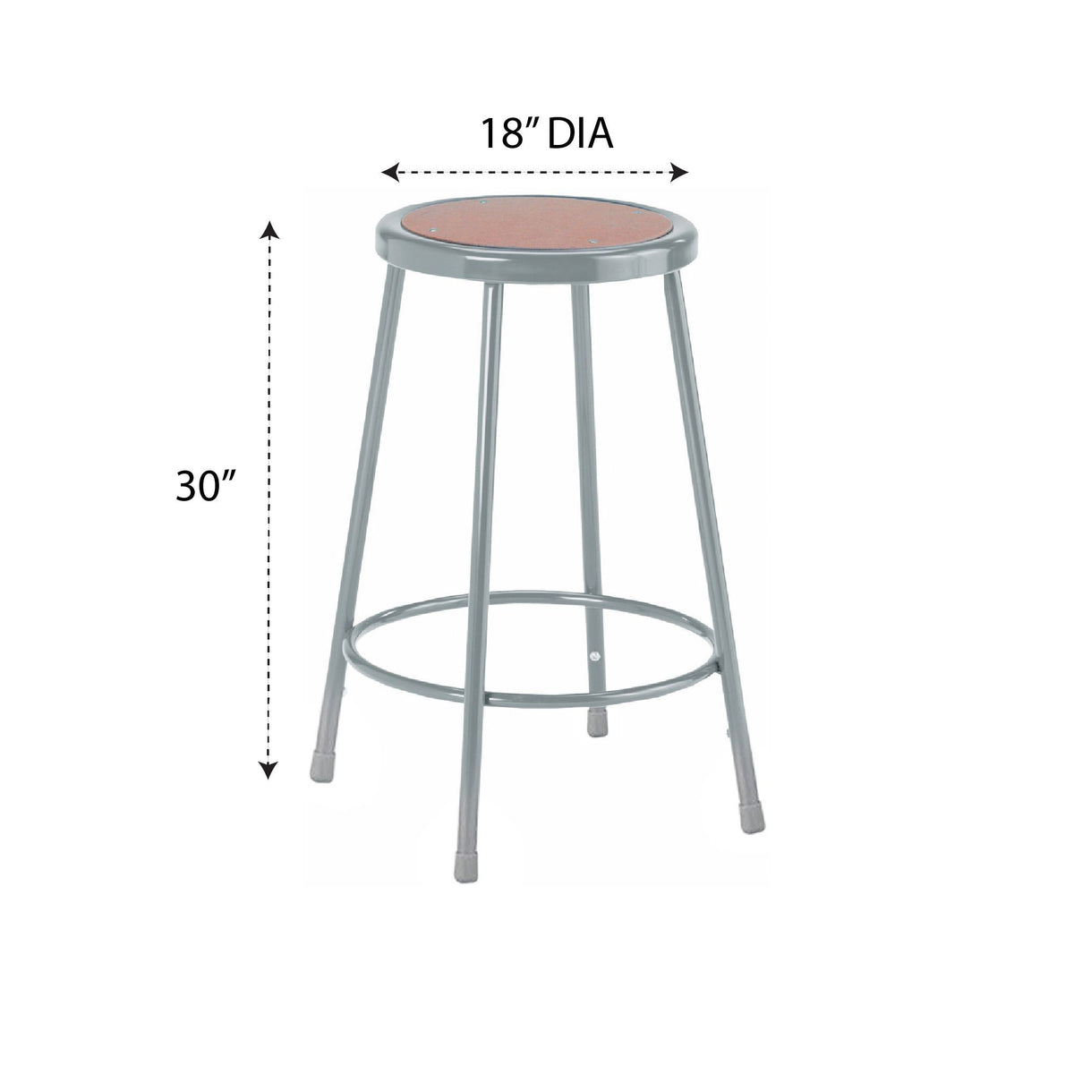 Diversified Woodcrafts Apprentice Stool Heavy-Duty Industrial Welded Metal 30"H (DIV-S-30)