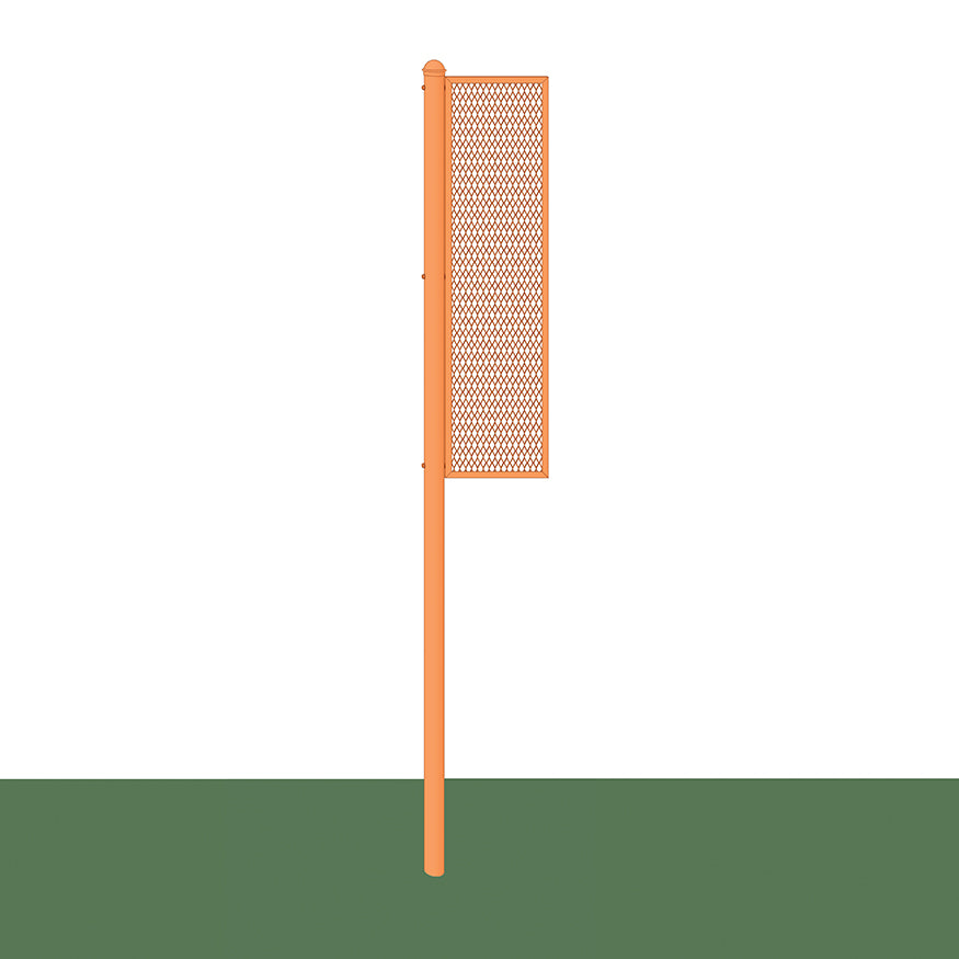 Jaypro Sports Foul Poles - Collegiate , 12' H - Softball -Surface Mount-Set of 2 (SBCFP-12-XXXX)