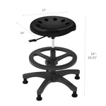 Diversified Woodcrafts Tractor Stool Ergonomic Chemical-Resistant Standing Height Lab Seated 23