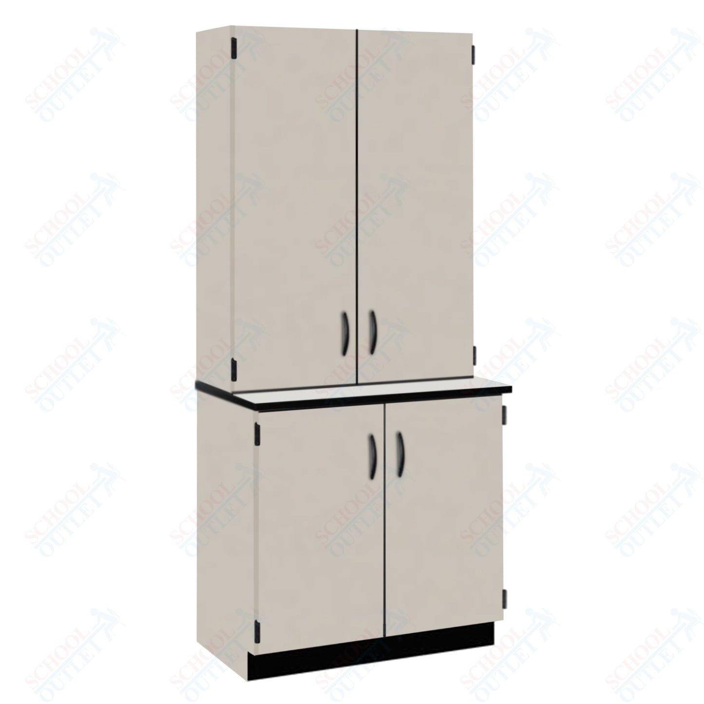 Chemical Resistant Laminate Top Door/Shelf Hutch with Lock and Base Molding (84202 K84 21)