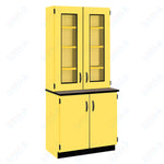 Chemical Resistant Laminate Top Display Hutch with Lock and Base Molding (84204 K84 21)