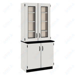 Chemical Resistant Laminate Top Display Hutch with Lock and Base Molding (84204 K84 21)