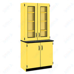 Chemical Resistant Laminate Top Display Hutch with Lock and Base Molding (84204 K84 21)