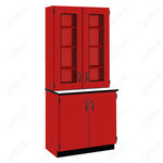 Chemical Resistant Laminate Top Display Hutch with Lock and Base Molding (84204 K84 21)
