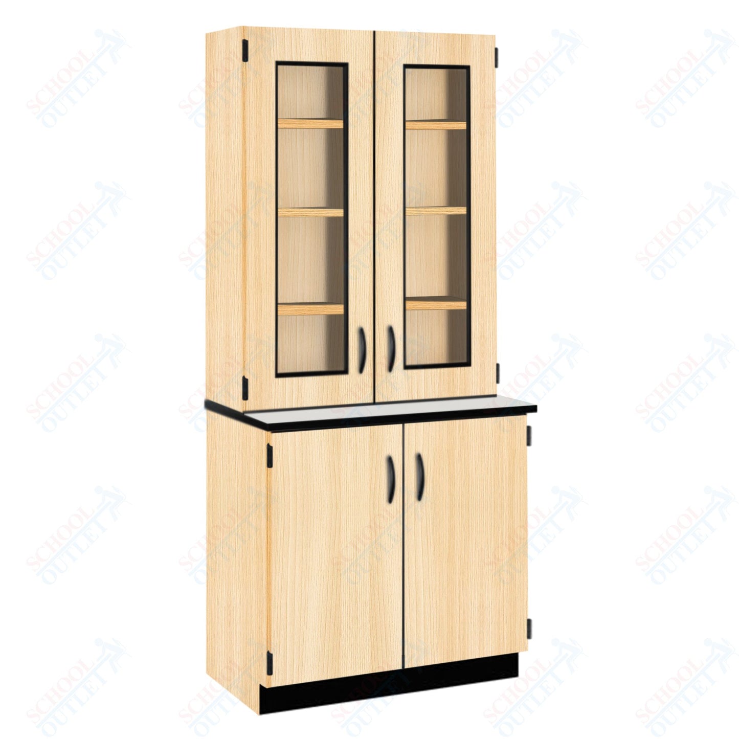 Phenolic Top Display Hutch with Lock and Base Molding (84204 K84 24)