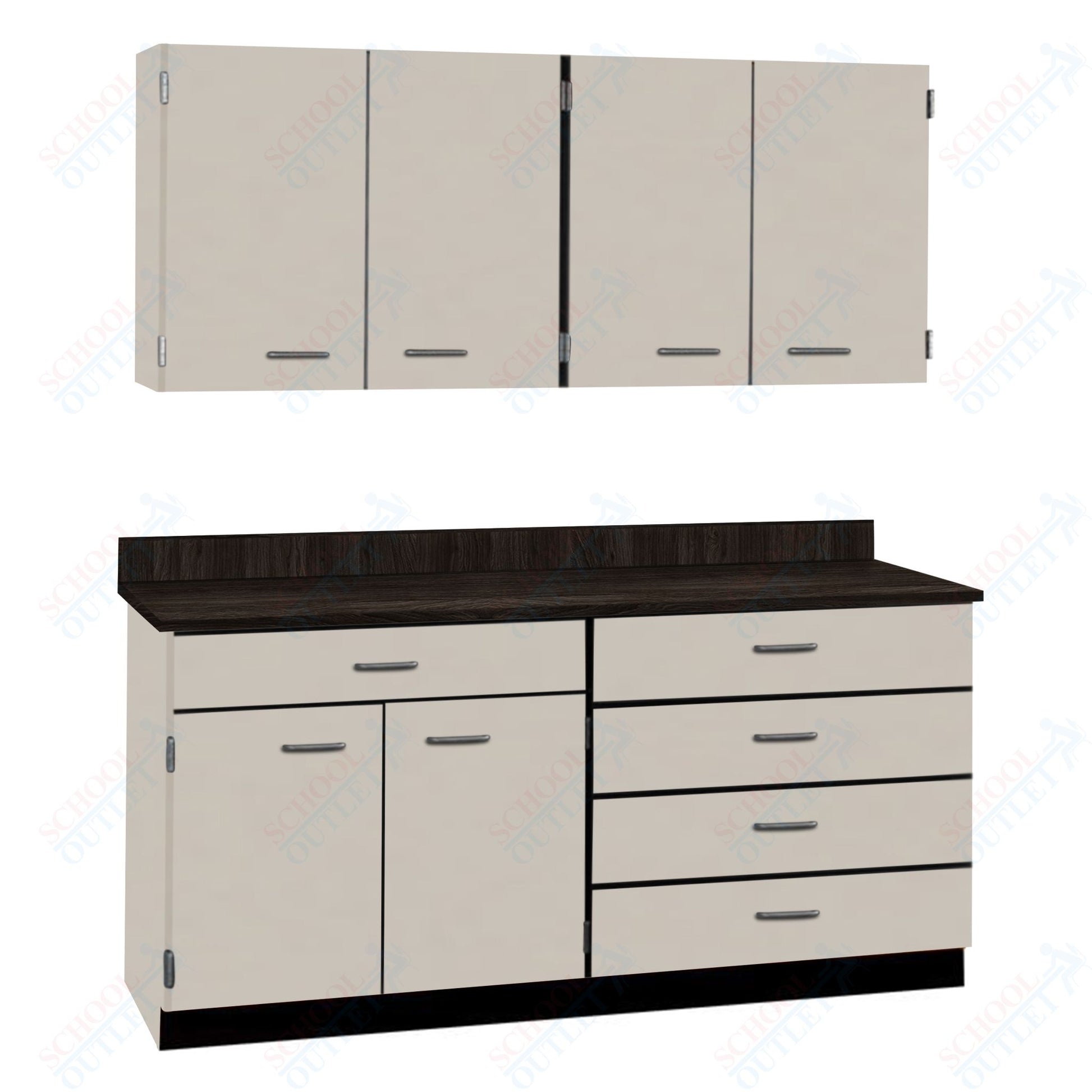 72" Wide Complete Suites with Locks (84510 F72) - SchoolOutlet