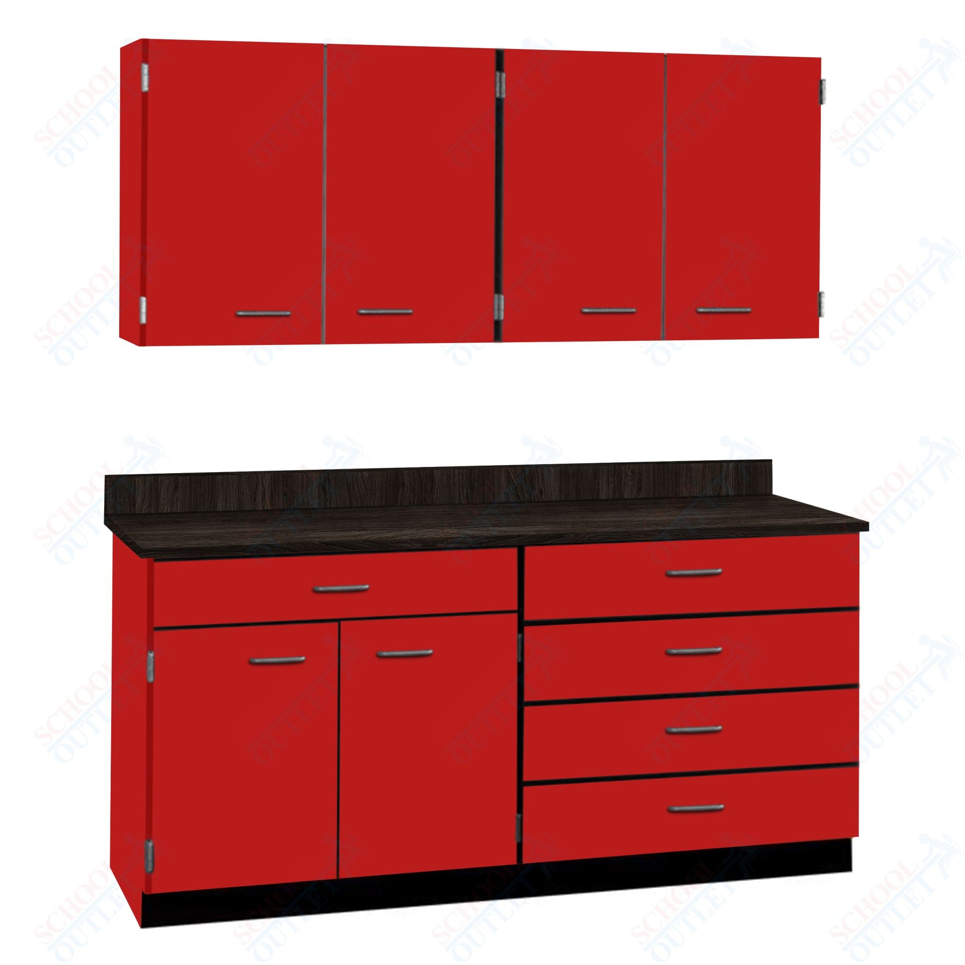 72" Wide Complete Suites with Locks (84510 F72) - SchoolOutlet