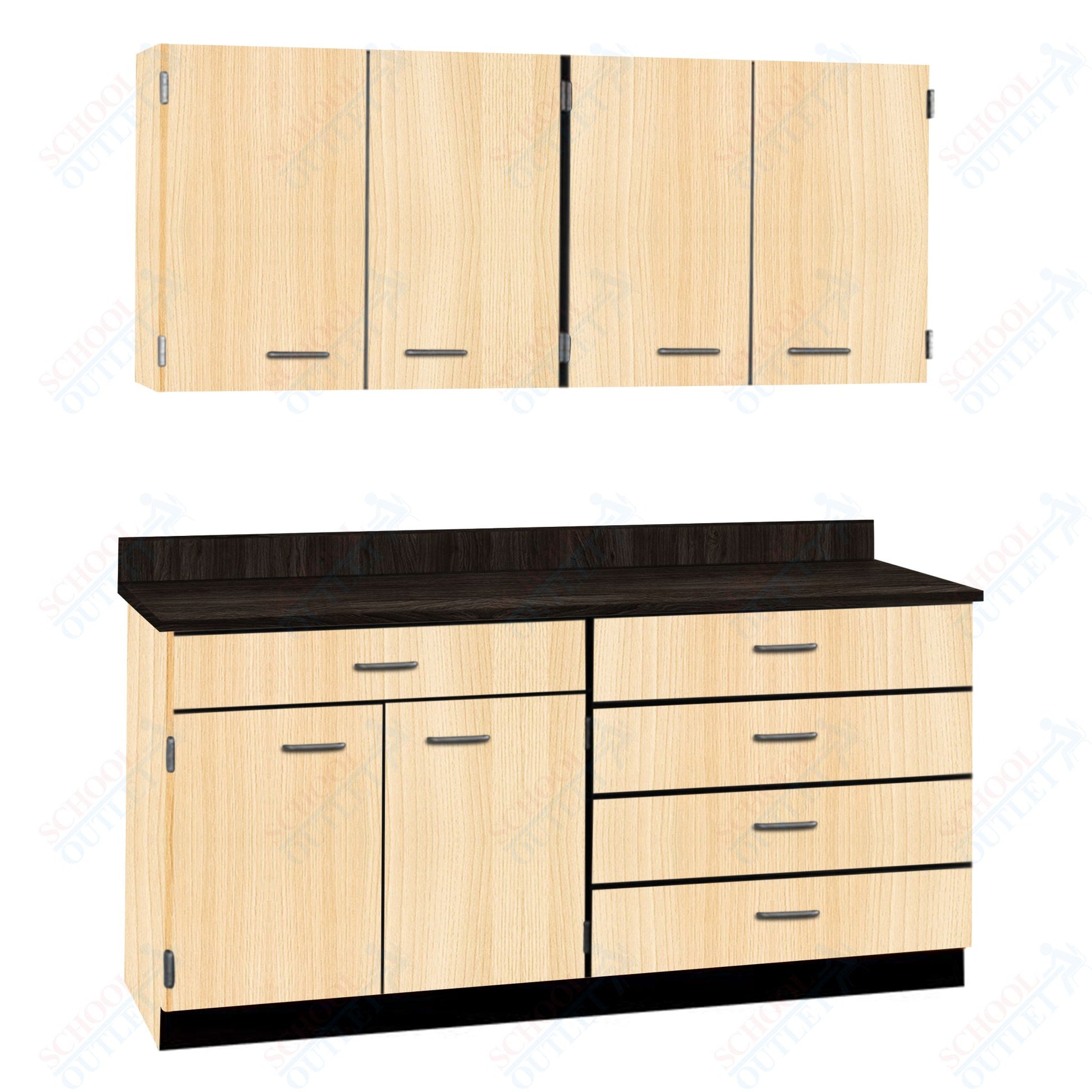 72" Wide Complete Suites with Locks (84510 F72) - SchoolOutlet