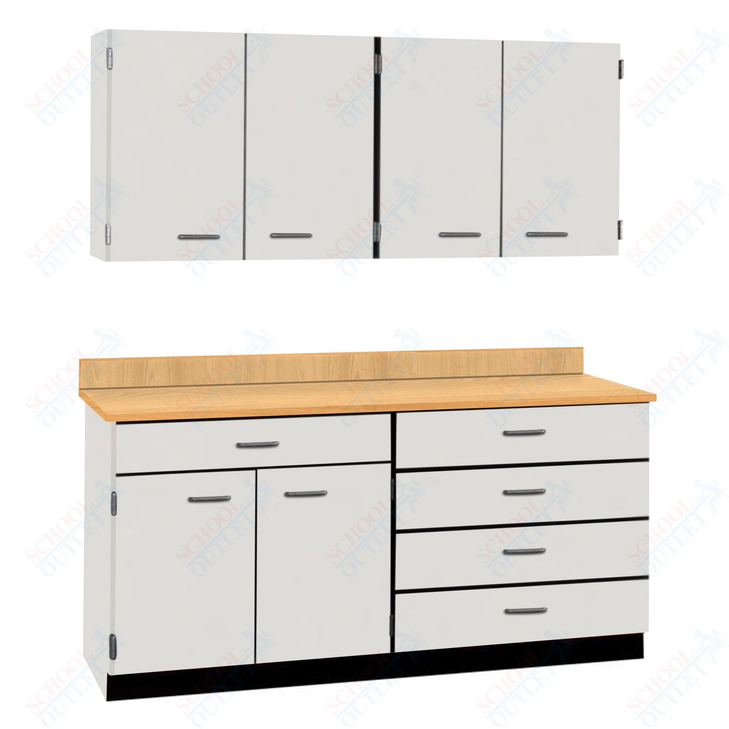 72" Wide Complete Suites with Locks (84510 F72) - SchoolOutlet