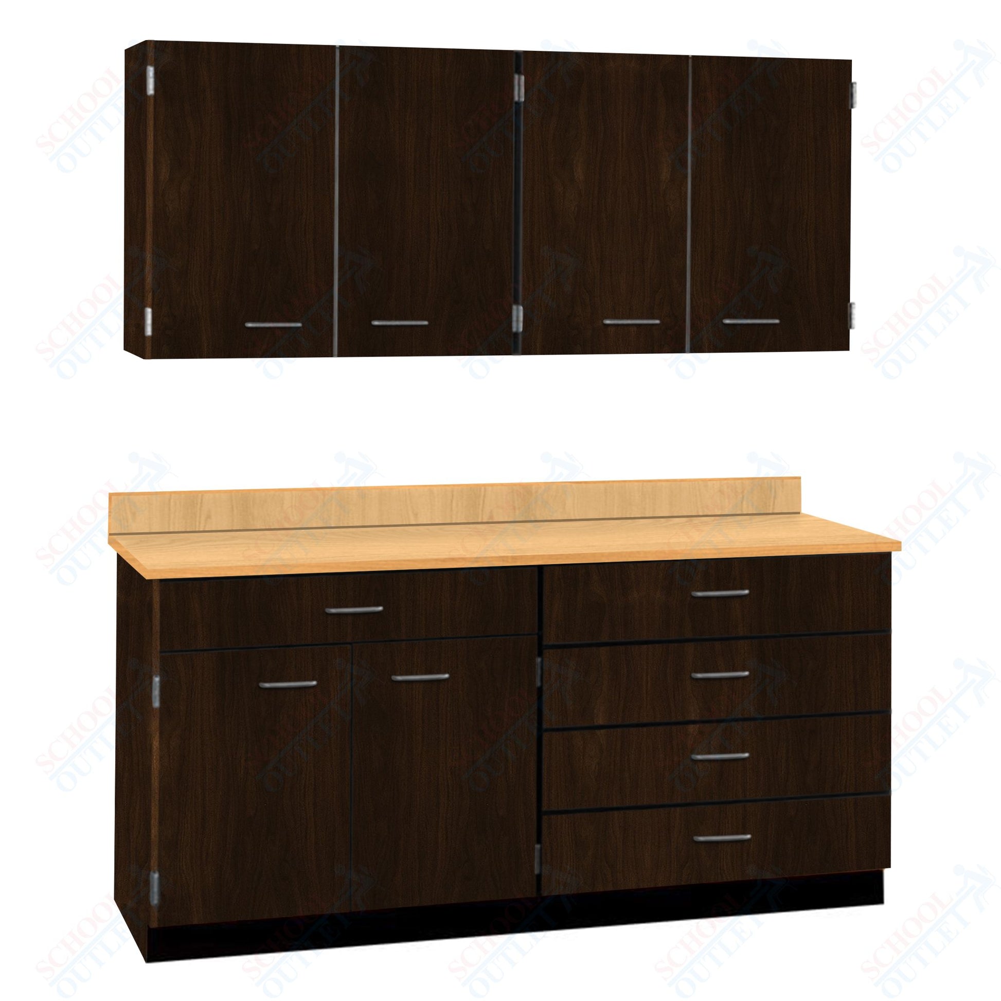 72" Wide Complete Suites with Locks (84510 F72) - SchoolOutlet