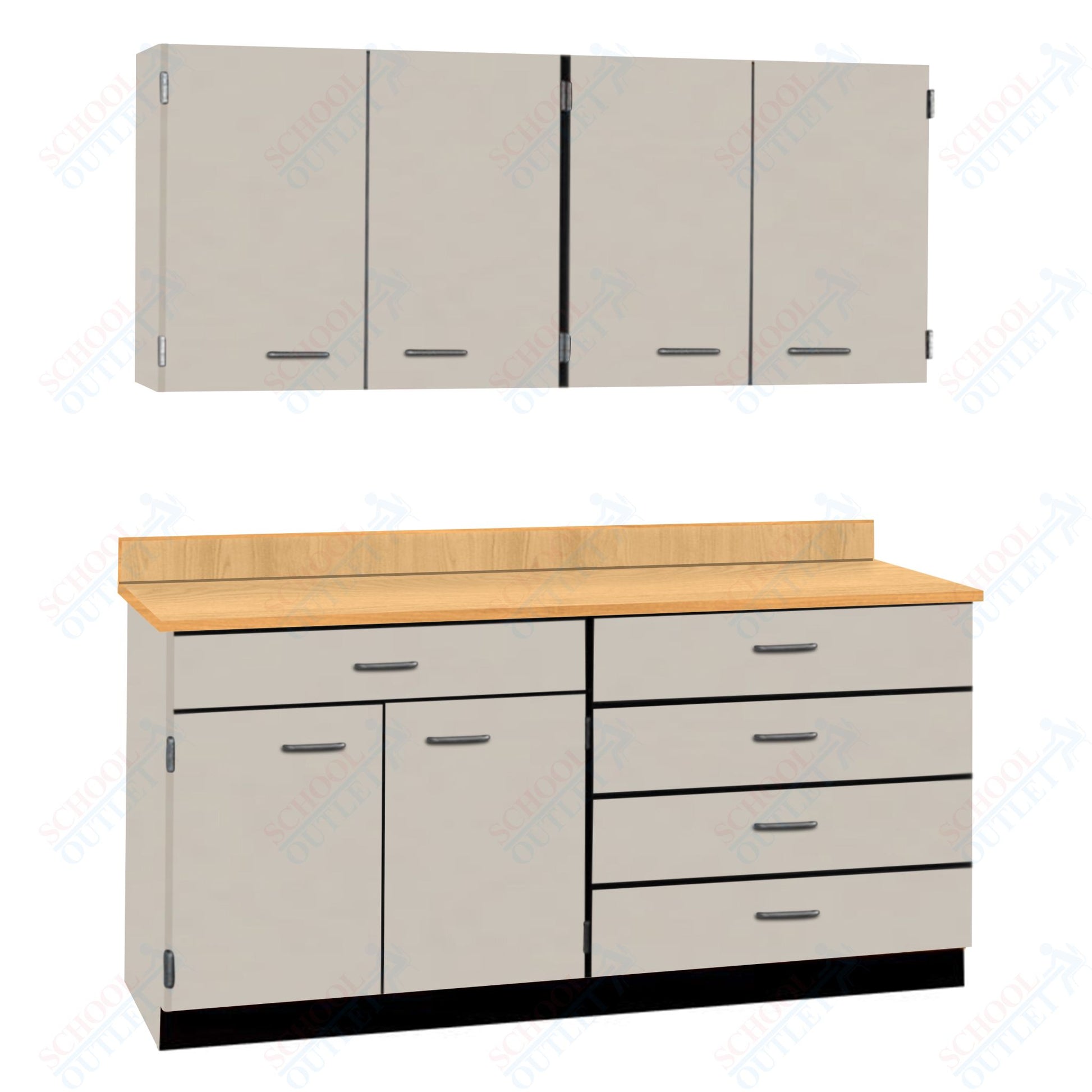 72" Wide Complete Suites with Locks (84510 F72) - SchoolOutlet