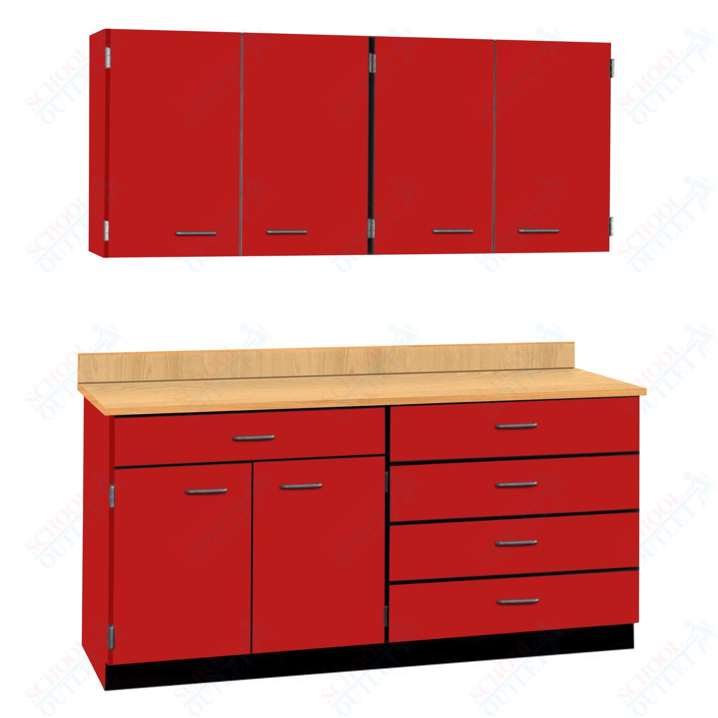72" Wide Complete Suites with Locks (84510 F72) - SchoolOutlet