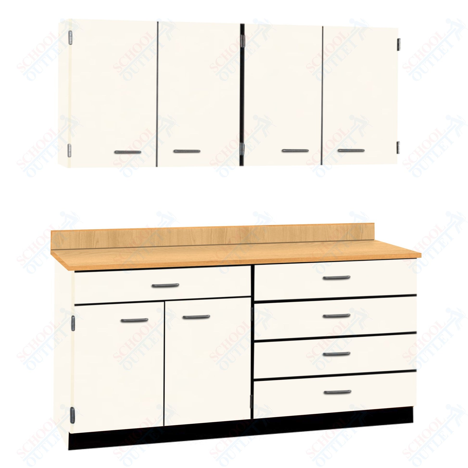 72" Wide Complete Suites with Locks (84510 F72) - SchoolOutlet