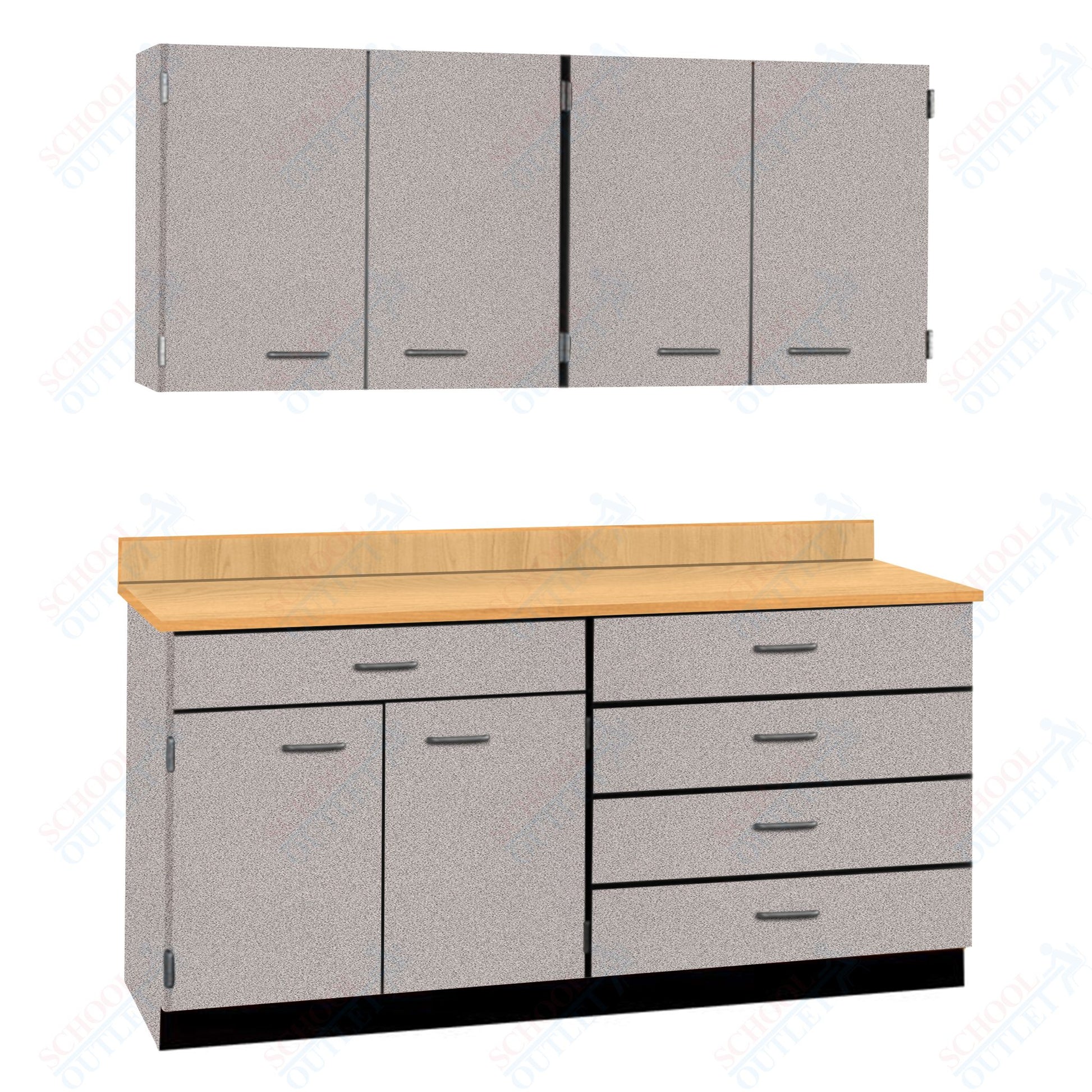 72" Wide Complete Suites with Locks (84510 F72) - SchoolOutlet