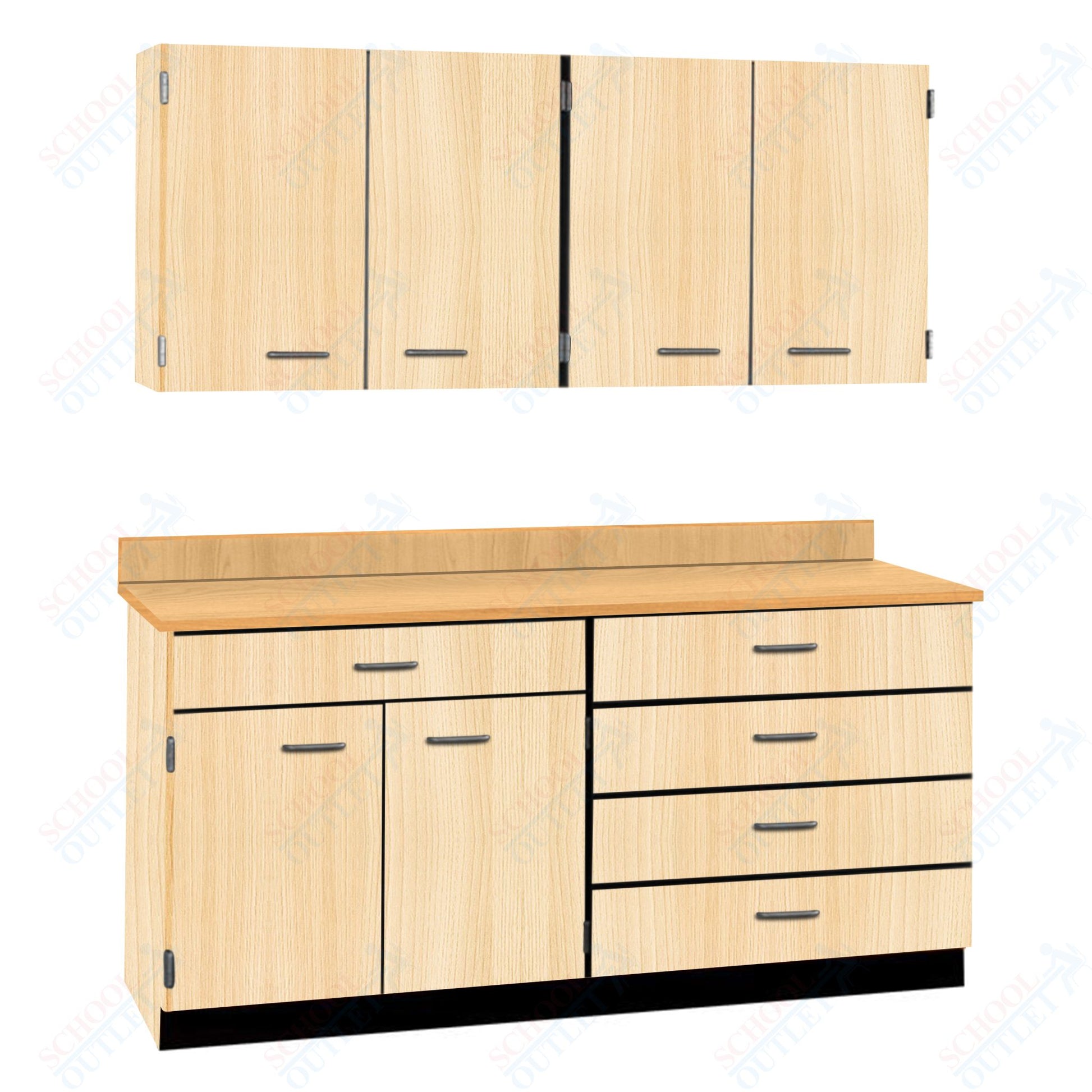 72" Wide Complete Suites with Locks (84510 F72) - SchoolOutlet