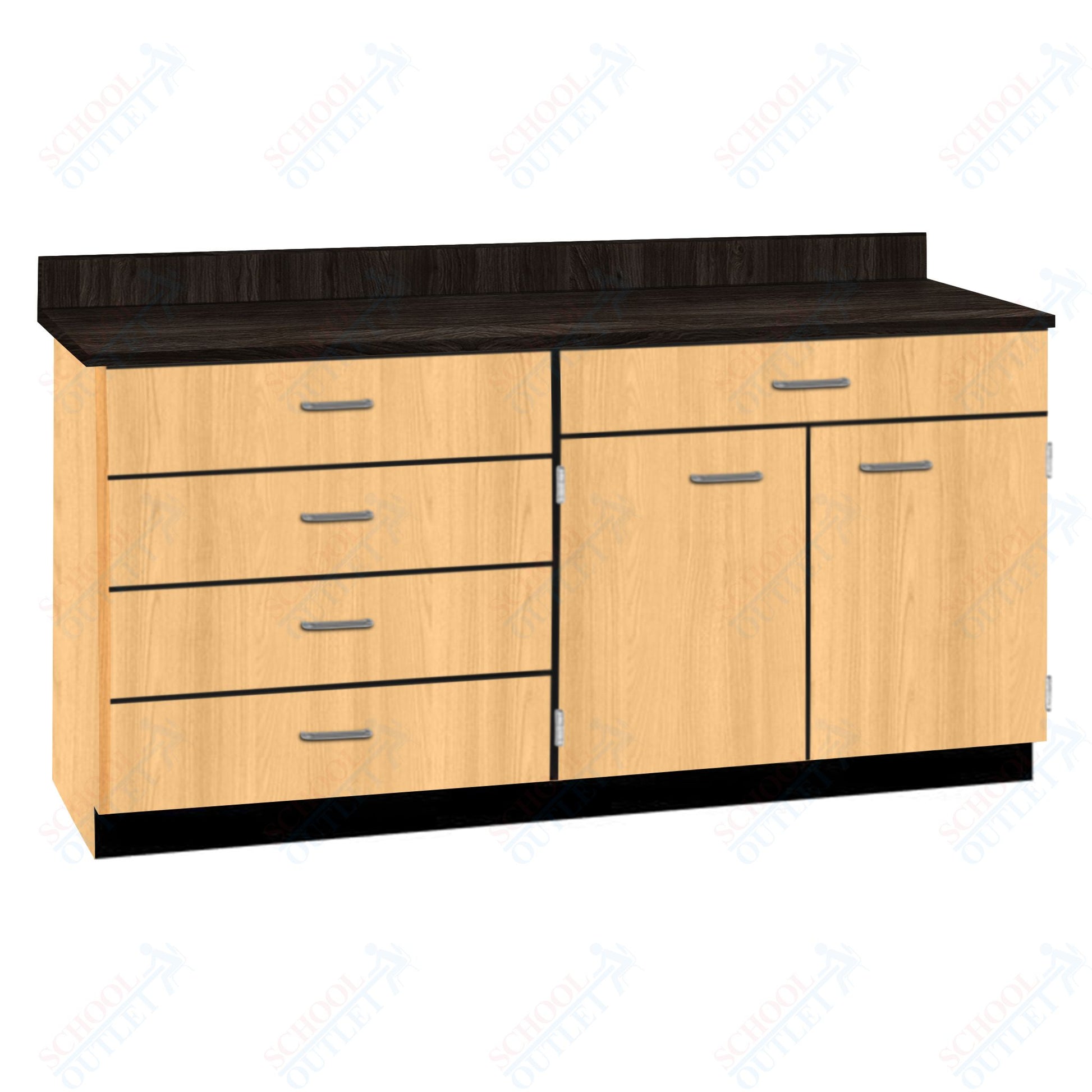 Base Cabinets with Five Drawers and Double Door Shelf (84512 F60 BC) - SchoolOutlet