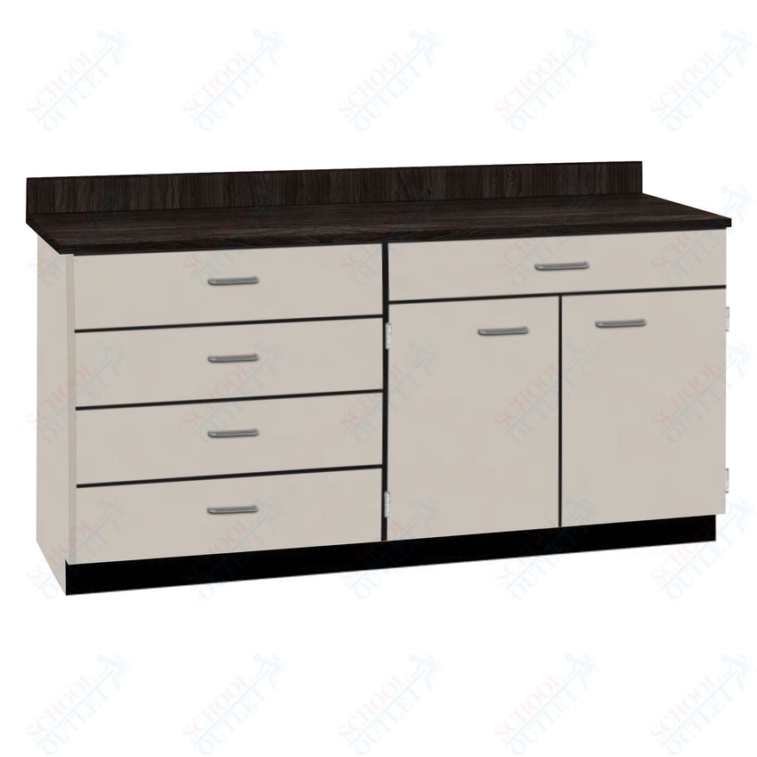 Base Cabinets with Five Drawers and Double Door Shelf (84512 F60 BC) - SchoolOutlet