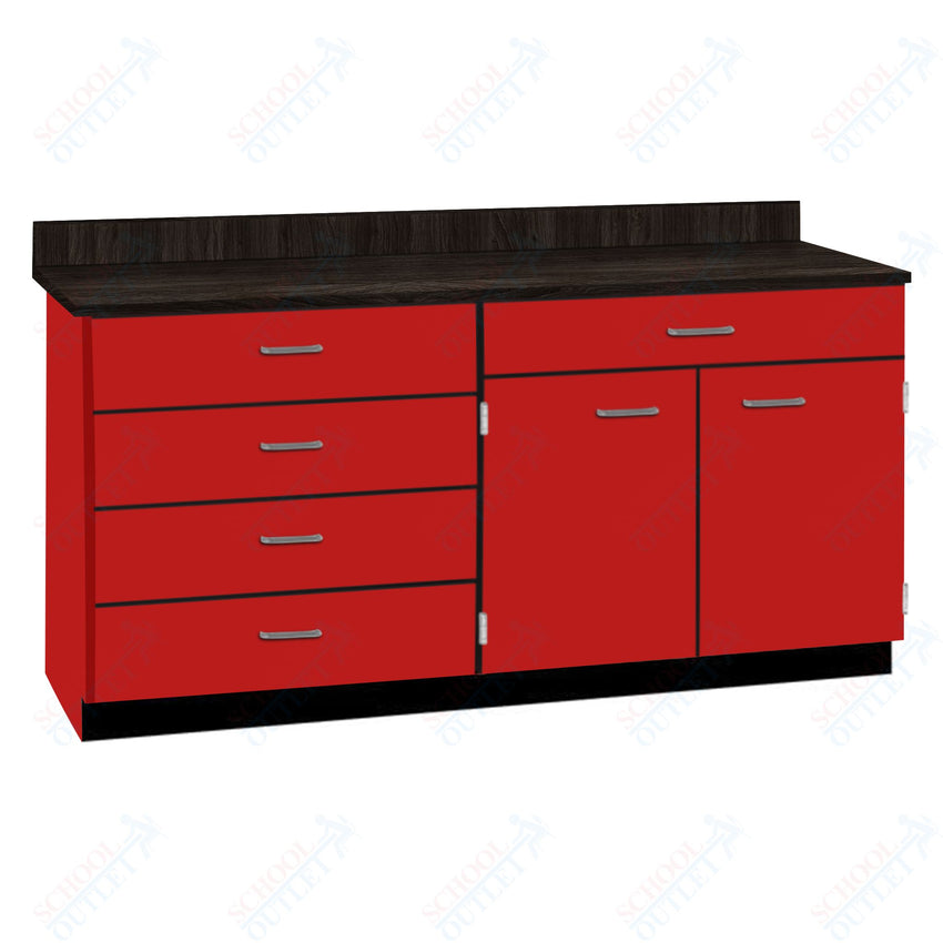 Base Cabinets with Five Drawers and Double Door Shelf (84512 F60 BC) - SchoolOutlet