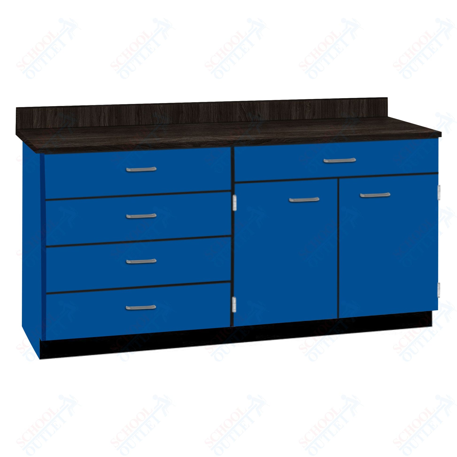 Base Cabinets with Five Drawers and Double Door Shelf (84512 F60 BC) - SchoolOutlet