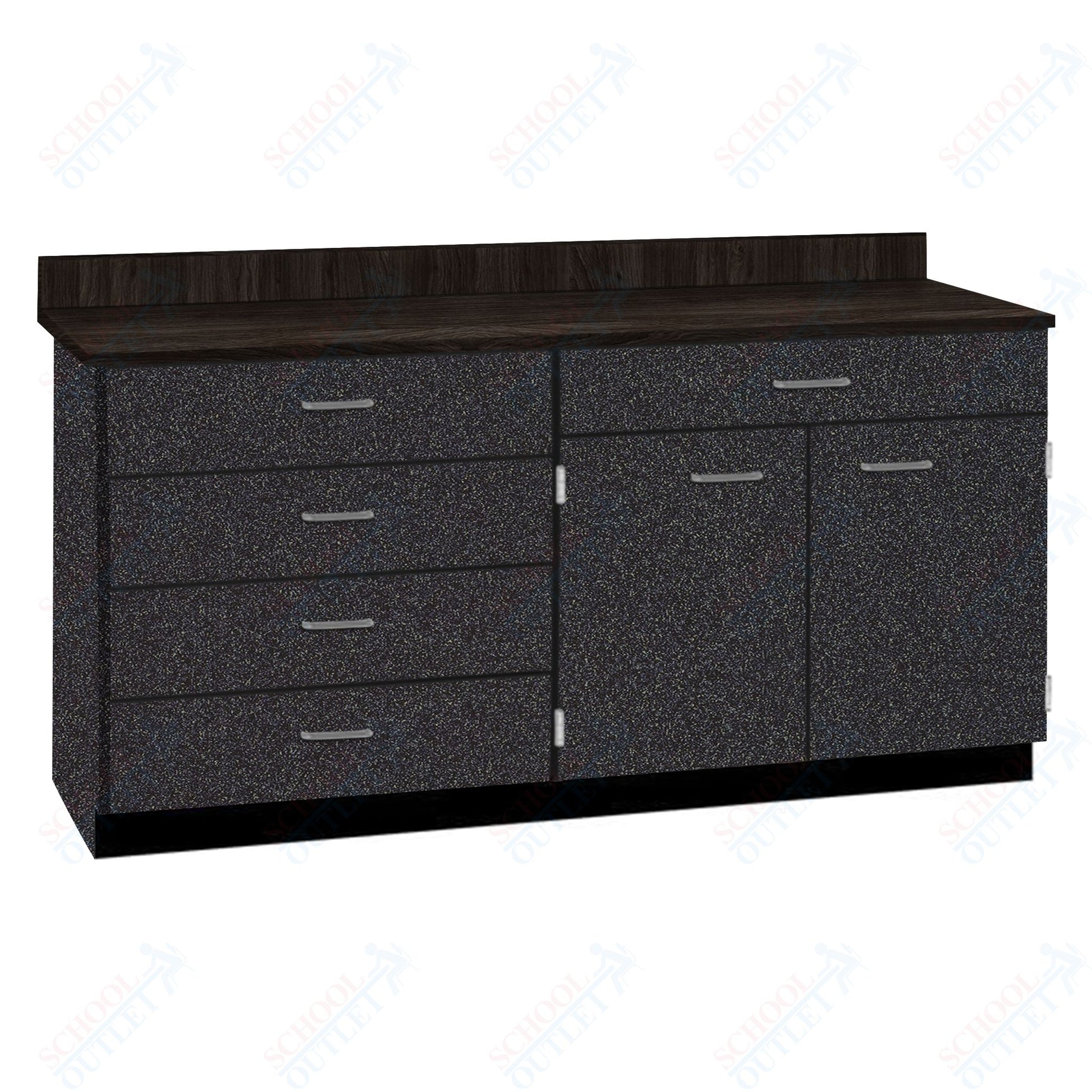 Base Cabinets with Five Drawers and Double Door Shelf (84512 F60 BC) - SchoolOutlet