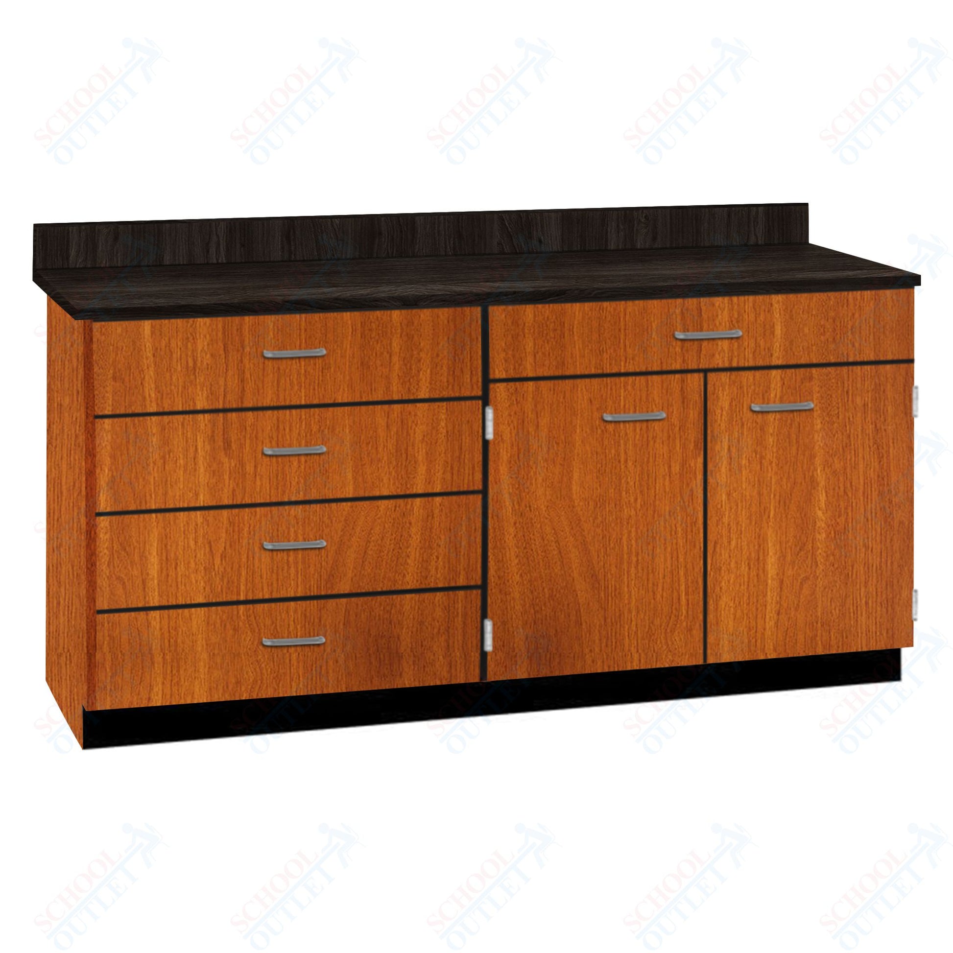 Base Cabinets with Five Drawers and Double Door Shelf (84512 F60 BC) - SchoolOutlet