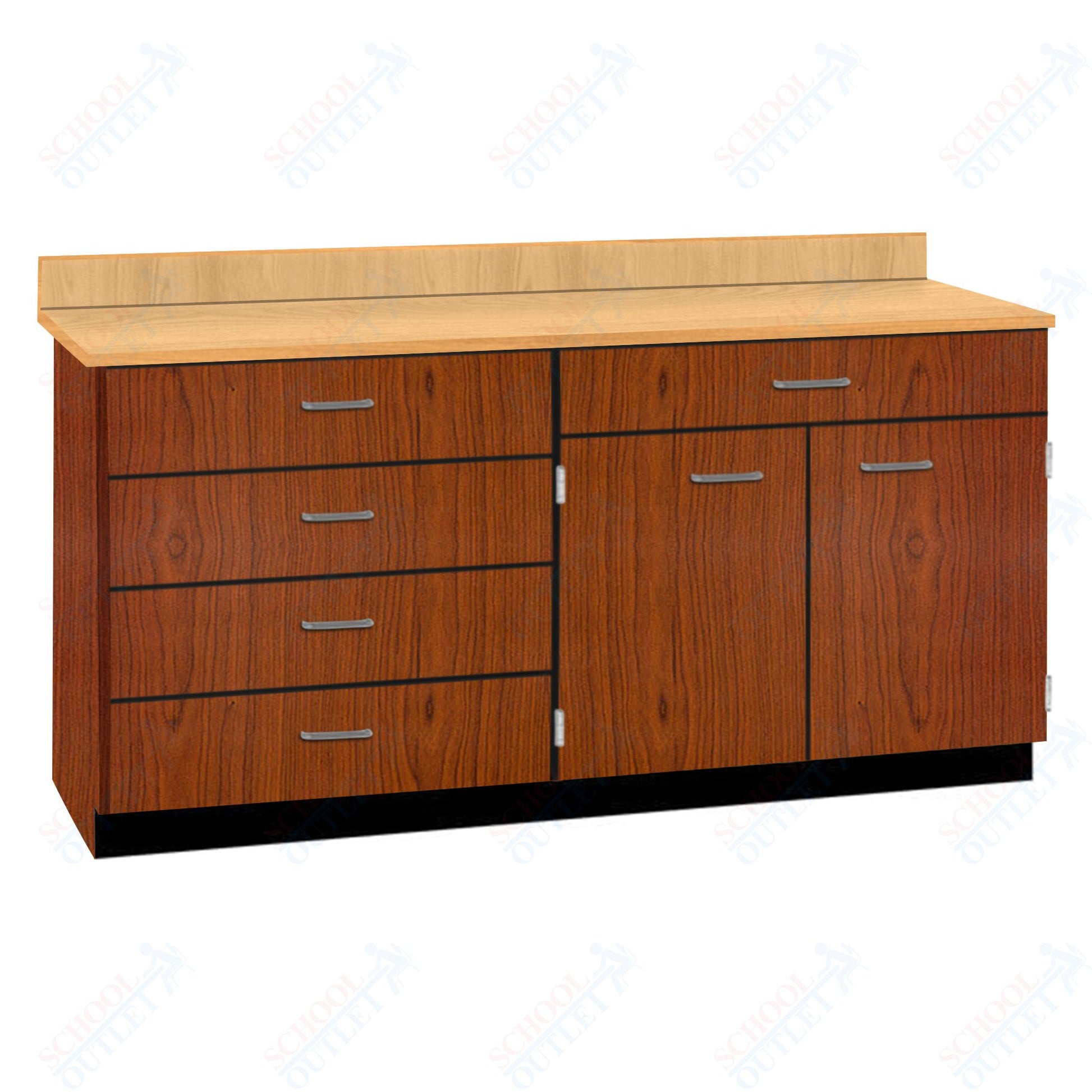 Base Cabinets with Five Drawers and Double Door Shelf (84512 F60 BC) - SchoolOutlet