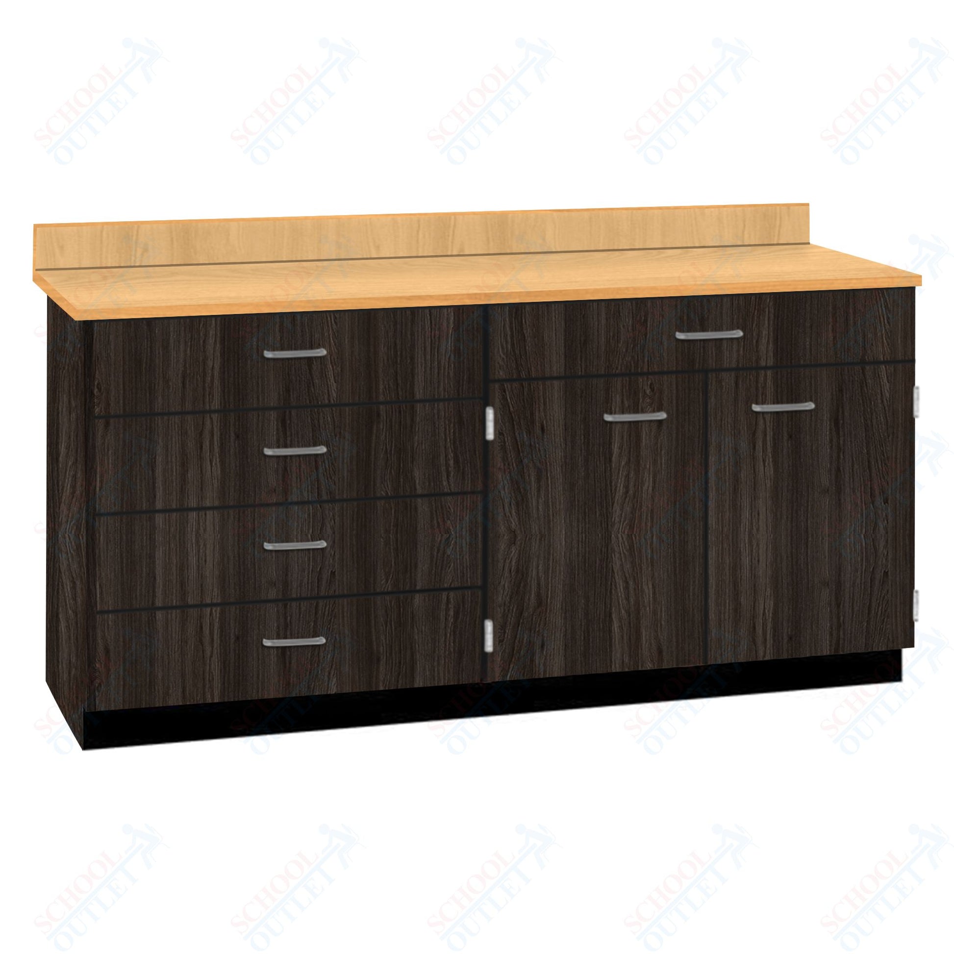 Base Cabinets with Five Drawers and Double Door Shelf (84512 F60 BC) - SchoolOutlet