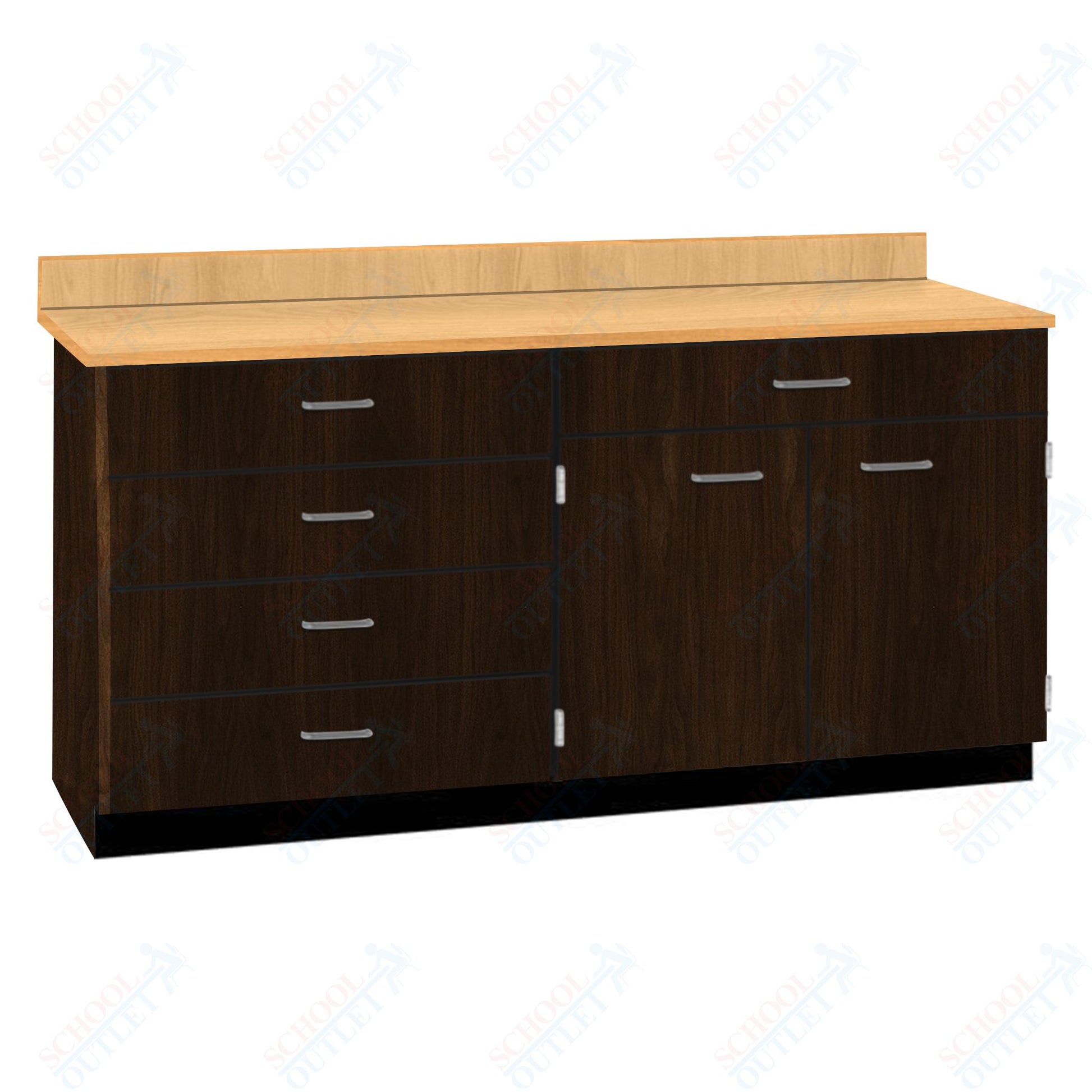 Base Cabinets with Five Drawers and Double Door Shelf (84512 F60 BC) - SchoolOutlet