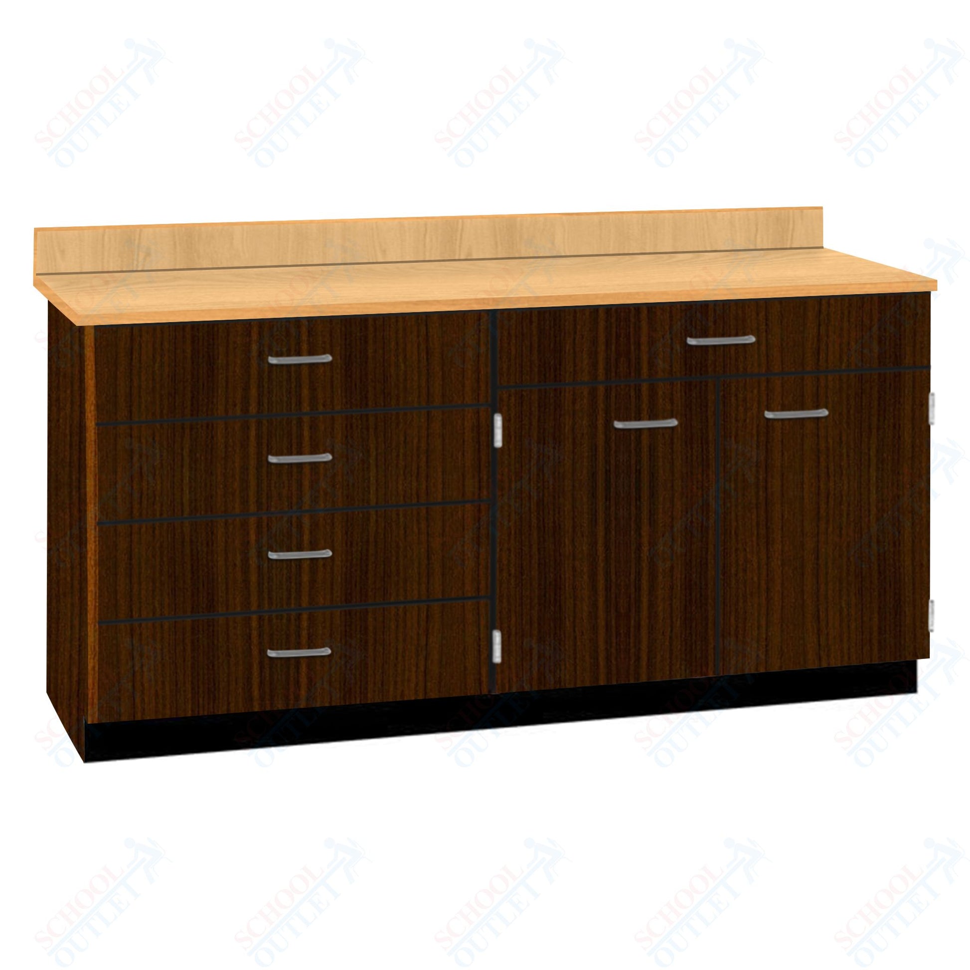 Base Cabinets with Five Drawers and Double Door Shelf (84512 F60 BC) - SchoolOutlet