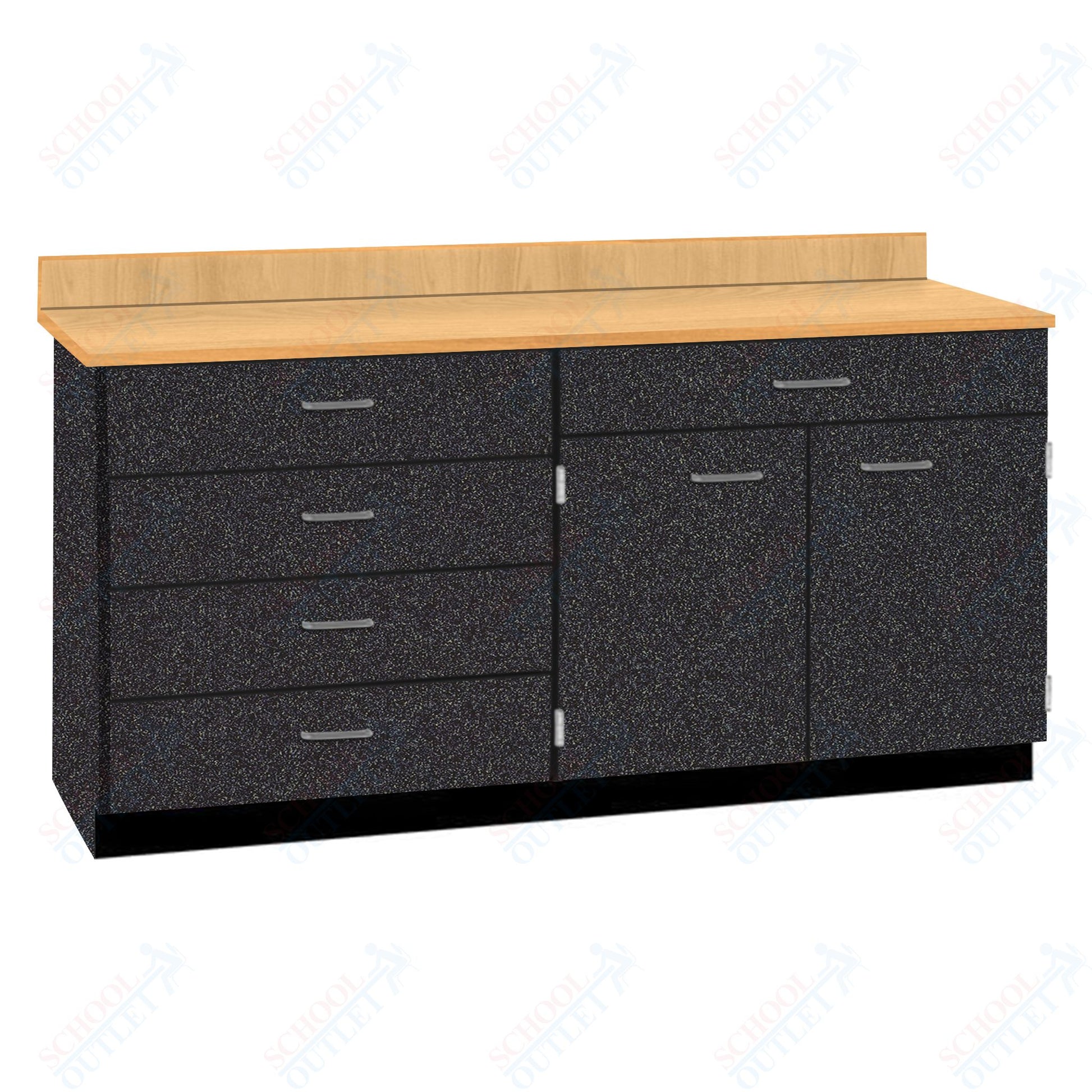 Base Cabinets with Five Drawers and Double Door Shelf (84512 F60 BC) - SchoolOutlet