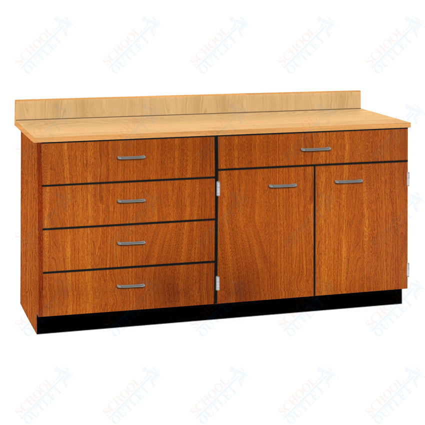 Base Cabinets with Five Drawers and Double Door Shelf (84512 F60 BC) - SchoolOutlet