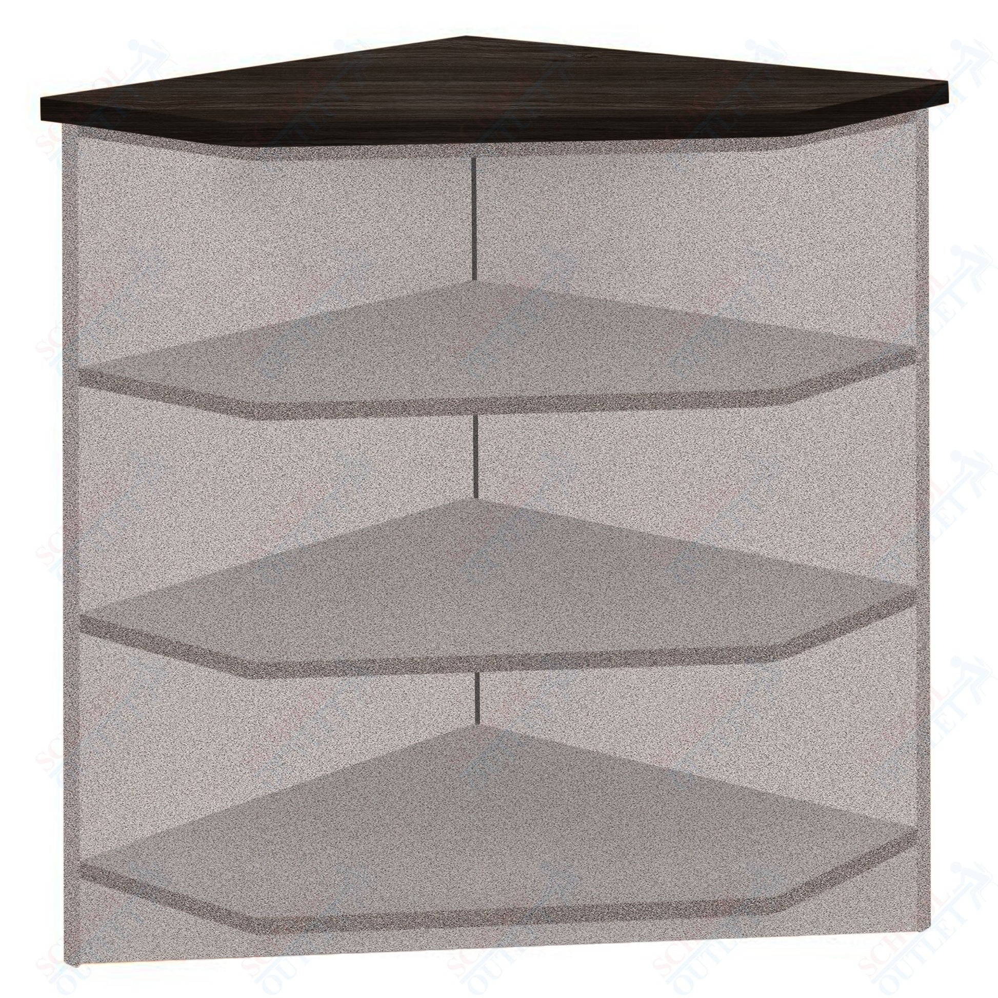 90 - Degree Outside Corner with 3 Shelves (88050 Z40) - SchoolOutlet