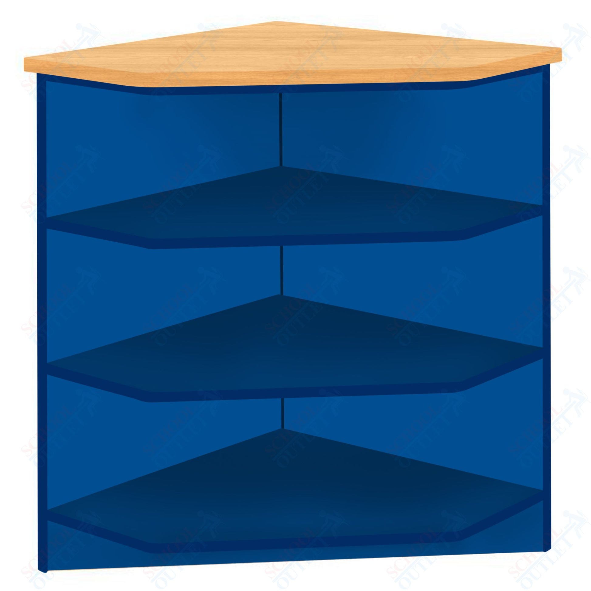 90 - Degree Outside Corner with 3 Shelves (88050 Z40) - SchoolOutlet