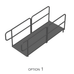 AmTab Stage Ramp - ADA Compliant - 8" Rise - Option 1  (AmTab AMT-RAMP8 - Option 1)