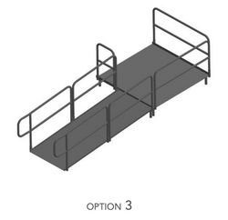 AmTab Stage Ramp - ADA Compliant - 8" Rise - Option 3  (AmTab AMT-RAMP8 - Option 3)