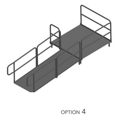 AmTab Stage Ramp - ADA Compliant - 8" Rise - Option 4  (AmTab AMT-RAMP8 - Option 4)