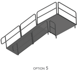 AmTab Stage Ramp - ADA Compliant - 8" Rise - Option 5  (AmTab AMT-RAMP8 - Option 5)