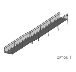 AmTab Stage Ramp - ADA Compliant - 40" Rise - Option 1  (AmTab AMT-RAMP40 - Option 1)