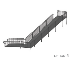 AmTab Stage Ramp - ADA Compliant - 40" Rise - Option 4  (AmTab AMT-RAMP40 - Option 4)