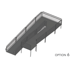AmTab Stage Ramp - ADA Compliant - 40" Rise - Option 6  (AmTab AMT-RAMP40 - Option 6)